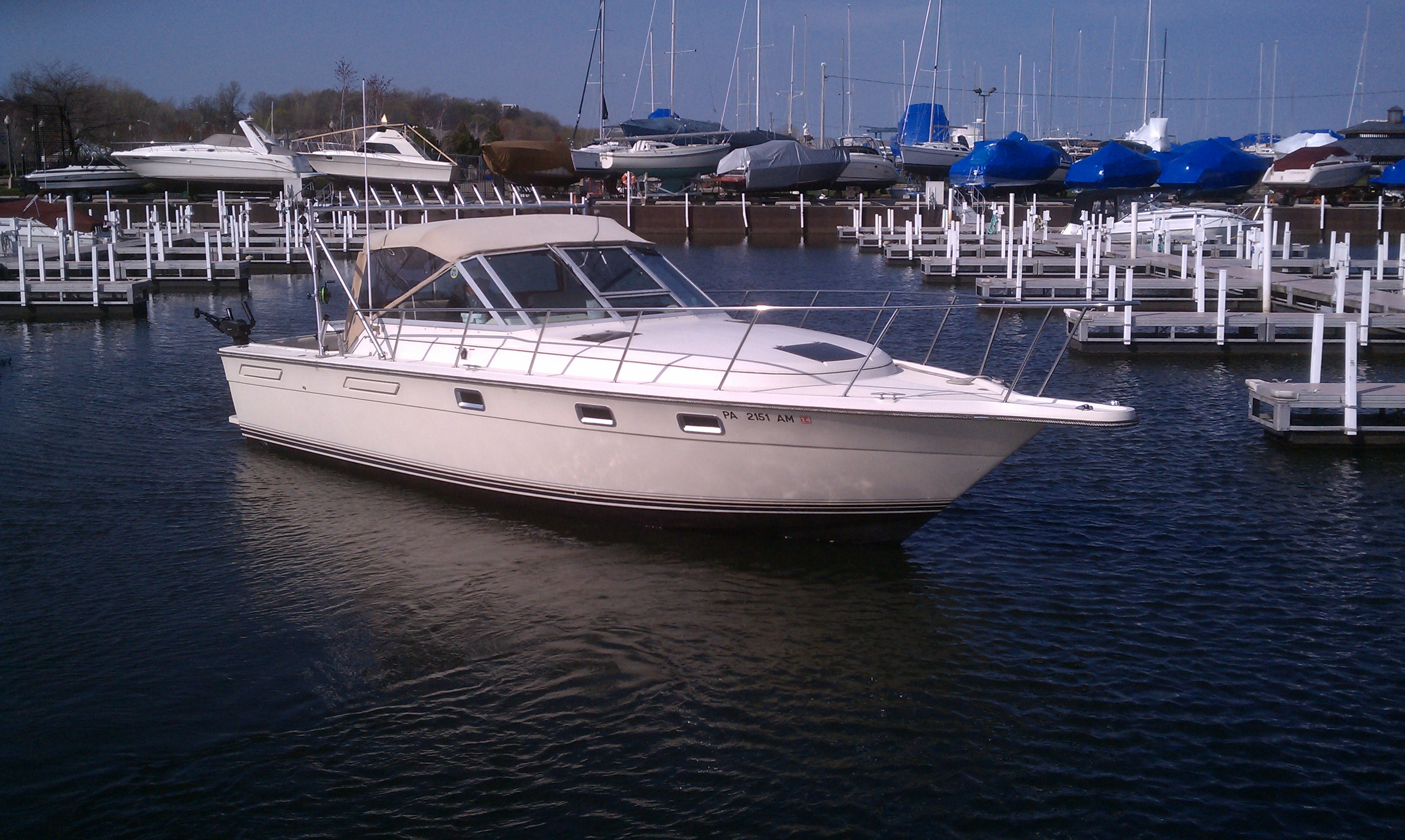 side view of the small program charter boat