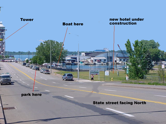 directions to the charter dock in erie, pa