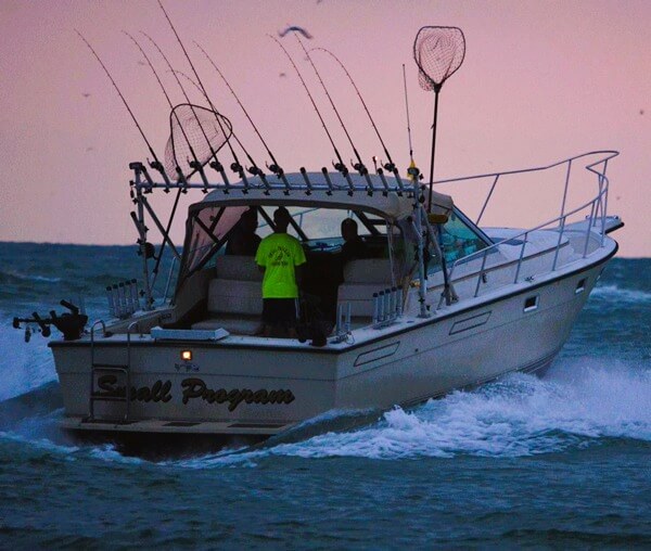 Small Program Charters - 31 Foot Tiara Walleye Fishing Charter Boat on Lake Erie Small Program Charter Boat - Lake Erie Walleye Fishing Charters in Erie PA