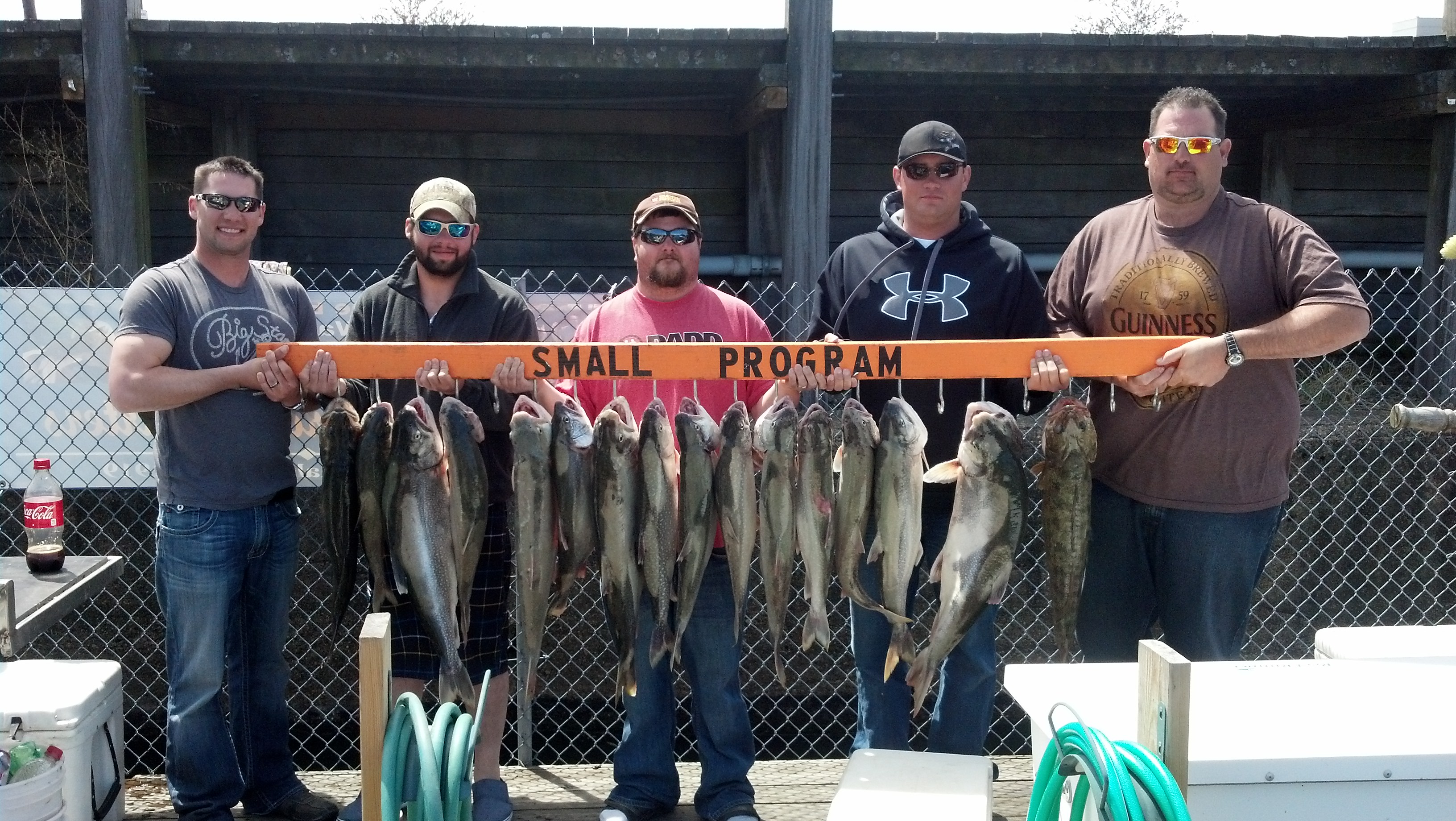 rack full of lake trout 